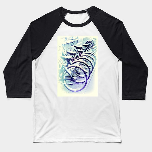 Bicycles Waiting For Riders Baseball T-Shirt by art64